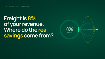 Freight is 8% of Revenue: Where Do Real Savings Come From?
