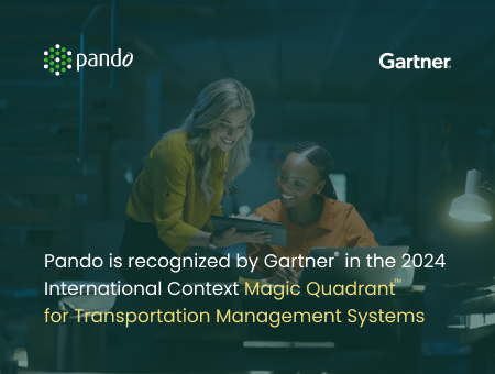 Pando.ai is recognized by Gartner® in the 2024 International Context of Magic Quadrant™ for Transportation Management Systems, Amidst Record Growth in North America and Asia Pacific